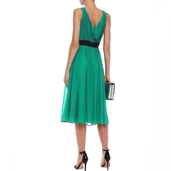 Kate Spade Emerald Ring Green Chiffon Dress - Picture 10 of 13